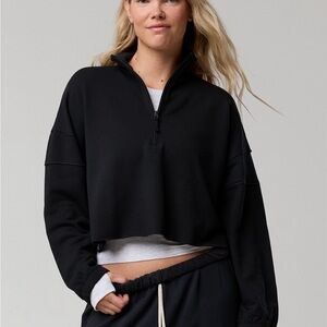 Aerie Offline OTT Seamed Quarter Zip Sweatshirt size small